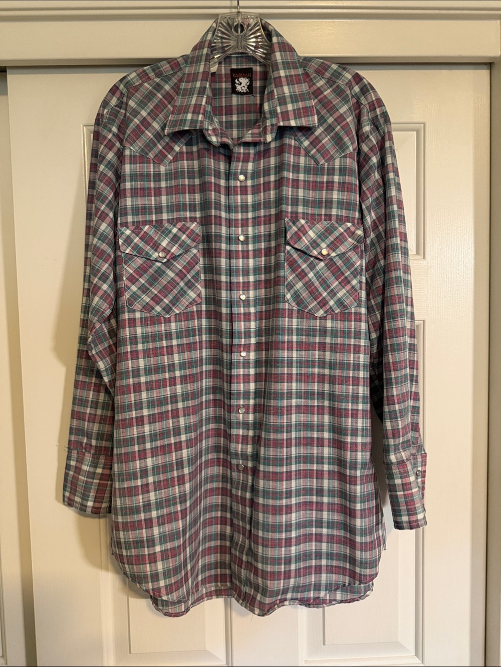 Vintage Men's Plaid Western Shirt
